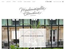 Tablet Screenshot of mademoiselleclaudine-leblog.com